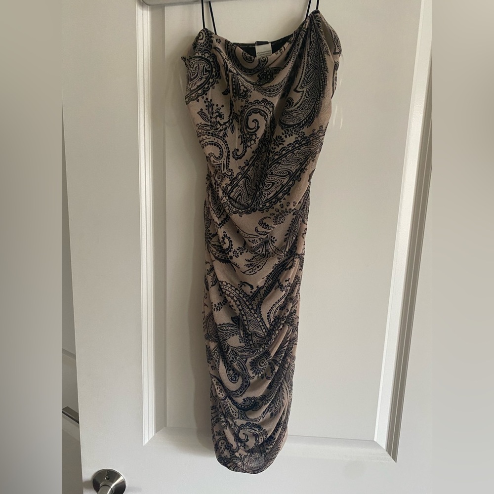 Paisley bodycon mini dress